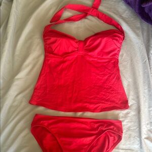 Red Halter tankini Set size 10